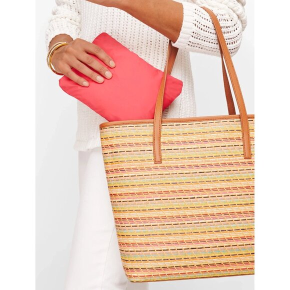 NEW NWT Talbots water resistant packable rain coat plus coral gift size 2X - Picture 2 of 10